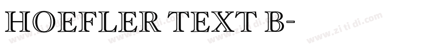 Hoefler Text B字体转换